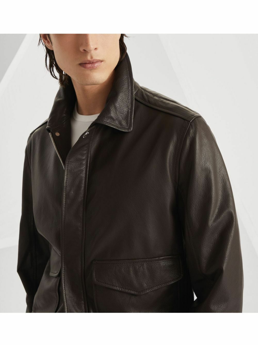 ブルネロクチネリ Brunello Cucinelli Leather Jacket Brunello Cucinelli Leather Jacket Brunello Cucinelli