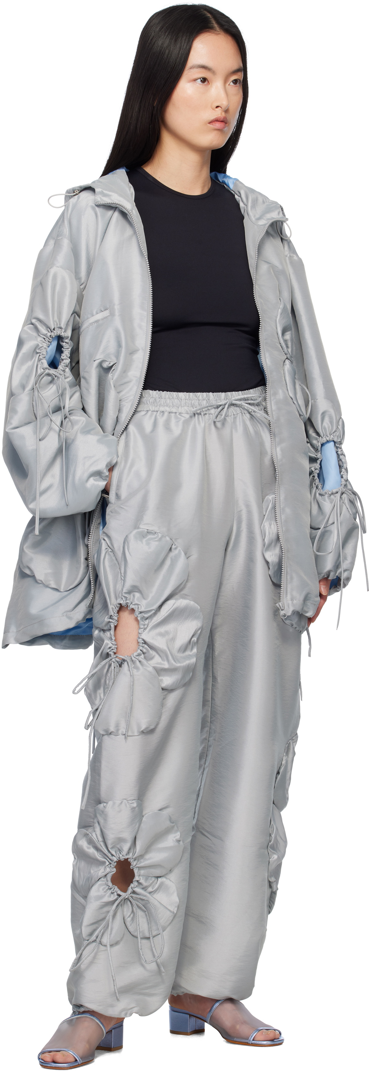 J.Kim Gray Flower Lounge Pants