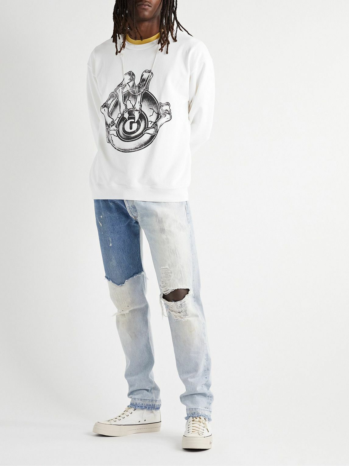 Gallery Dept. - G-Ball Printed Cotton-Jersey Sweatshirt - White