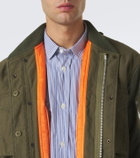 Junya Watanabe Paneled cotton and technical bomber jacket