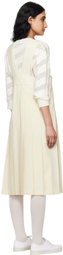 Comme des Garçons Girl Off-White Pleated Midi Dress
