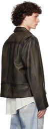 Holzweiler Brown Cillian Leather Jacket