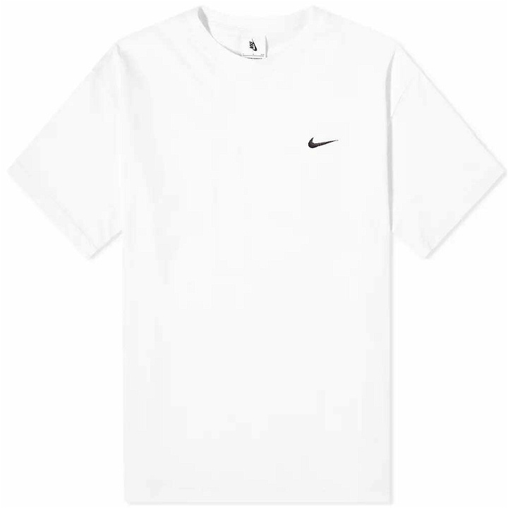 Photo: Nike Men's Solo Swoosh T-Shirt in White/White