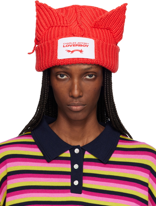 Photo: Charles Jeffrey LOVERBOY Red Chunky Ears Beanie