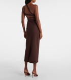 Nensi Dojaka Asymmetric silk midi dress