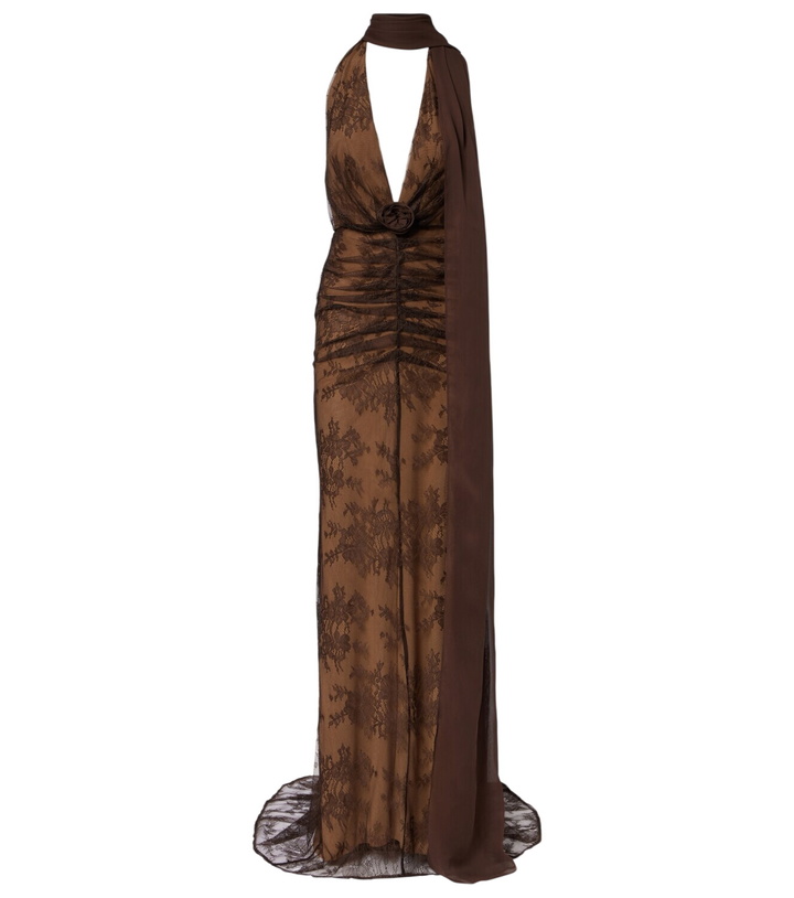 De La Vali Esen ruffled lace maxi dress De La Vali De La Vali Esen ruffled lace maxi dress De La Vali