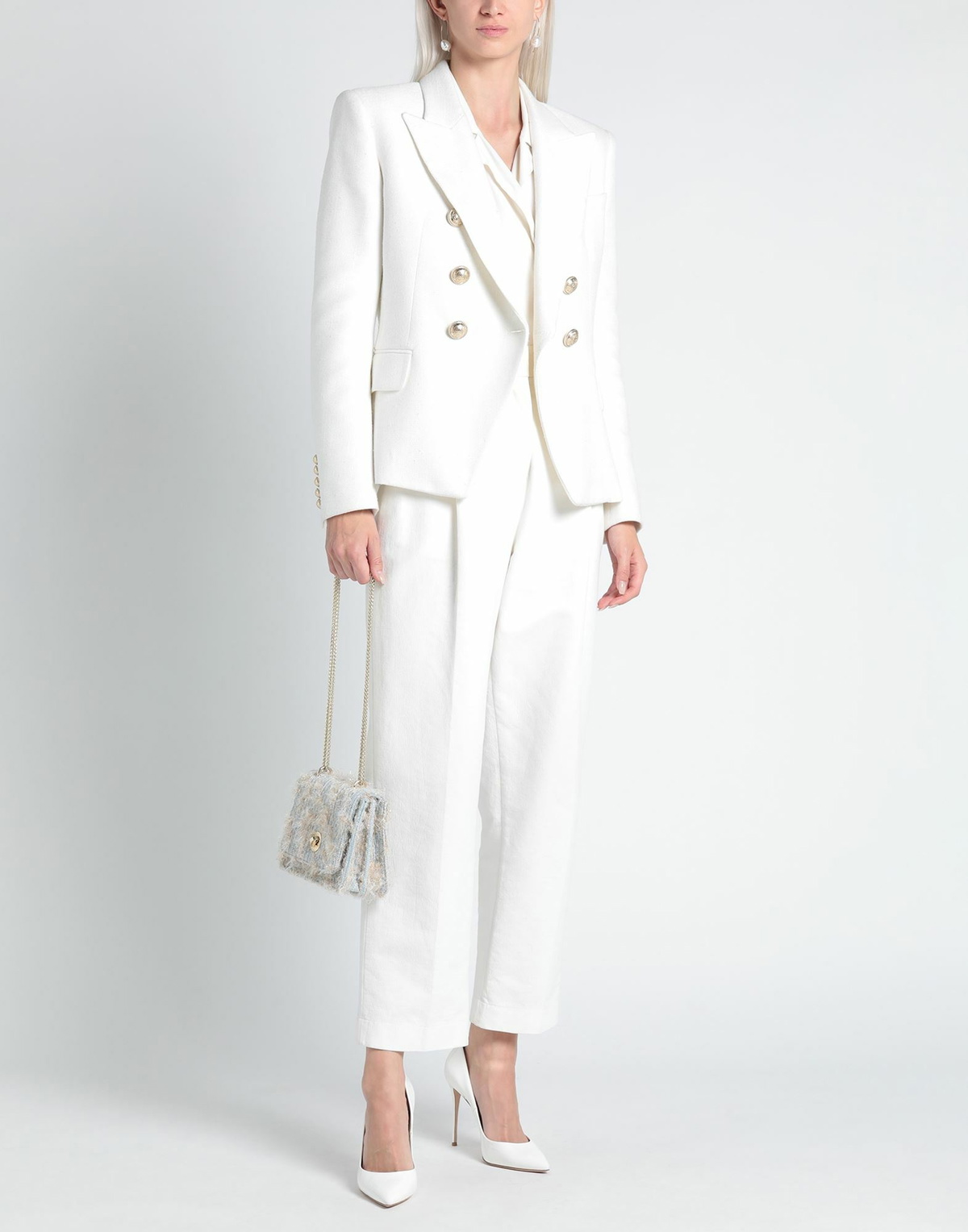 Balmain Womens Blazer in White