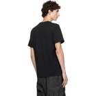 Moncler Black Double Leather Logo Cotton T-shirt