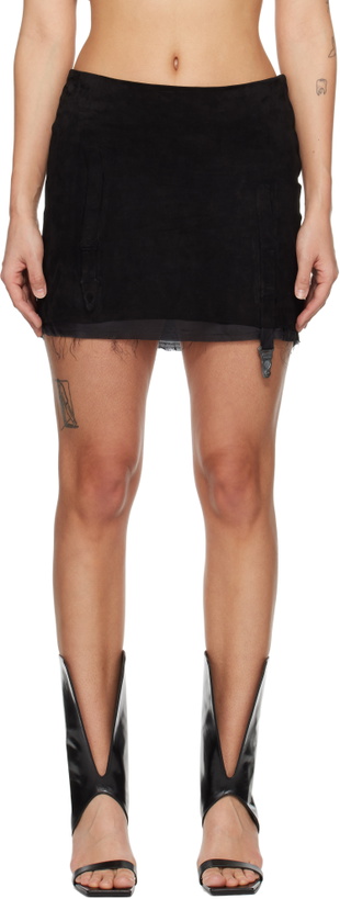 Photo: Liza Keane Black Suspender Miniskirt