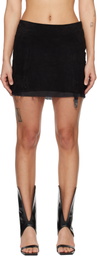 Liza Keane Black Suspender Miniskirt