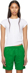 Re/Done White Hanes Edition Varigated 60s Slim T-shirt
