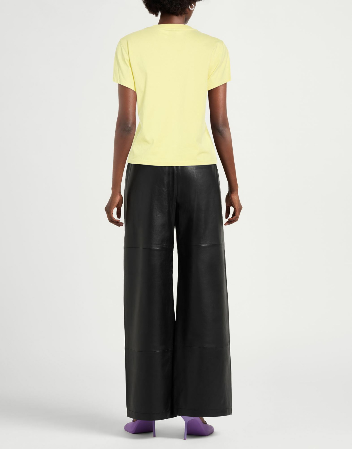 Pinko Denim Womens T-shirt in Yellow