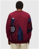 By Parra No Parking Knitted Cardigan Red - Mens - Zippers & Cardigans