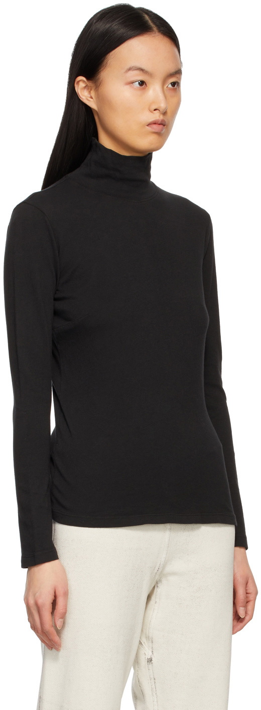 Raquel Allegra Black Jersey Turtleneck