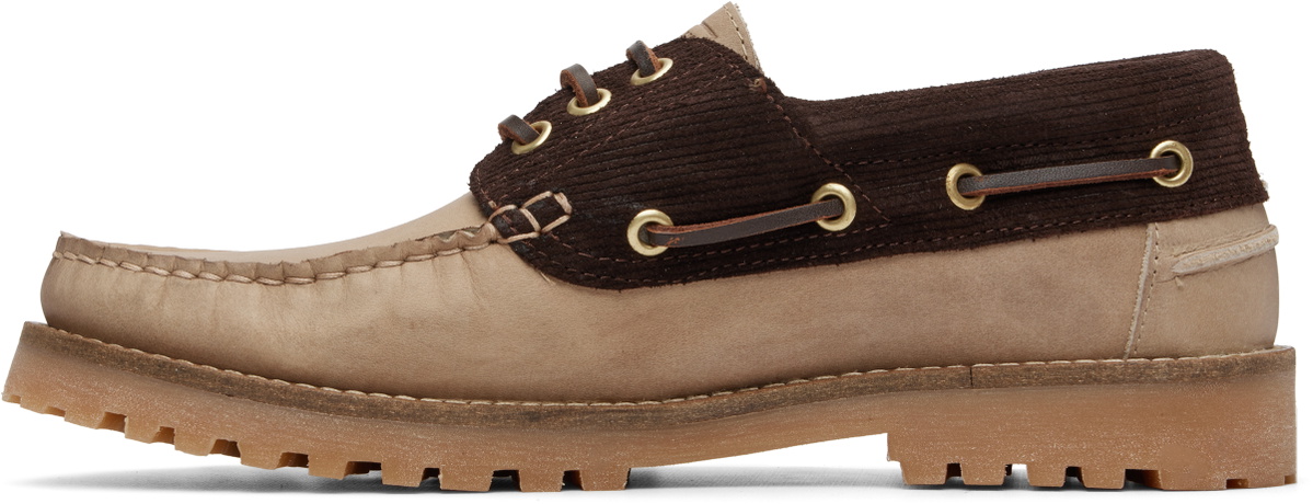 Barbour Beige & Brown Re-Engineered Deck Boat Shoes