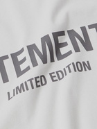 VETEMENTS - Oversized Logo-Print Cotton-Jersey T-Shirt - Gray