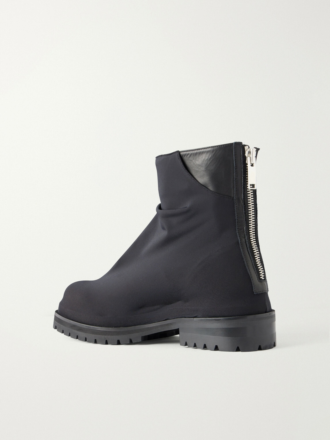 424 - Marathons Leather and Jersey Boots - Black
