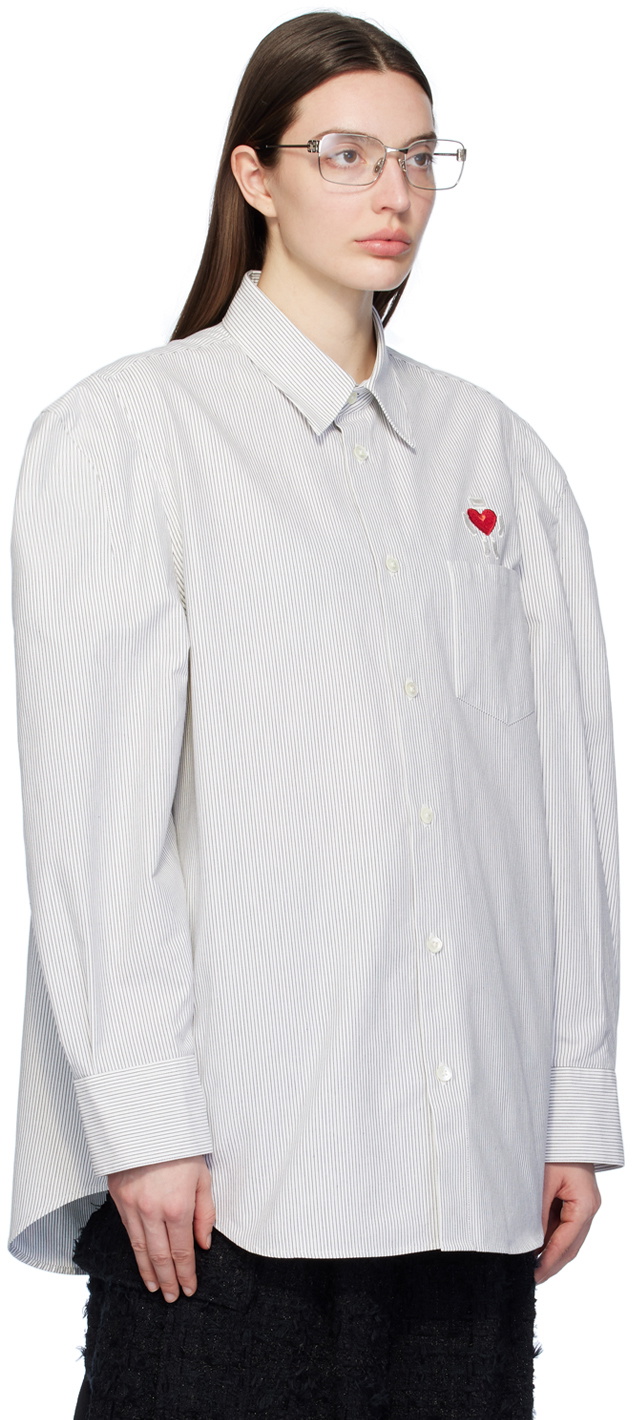 Doublet White Robot Shoulder Shirt