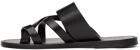 Saint Laurent Black Culver Sandals