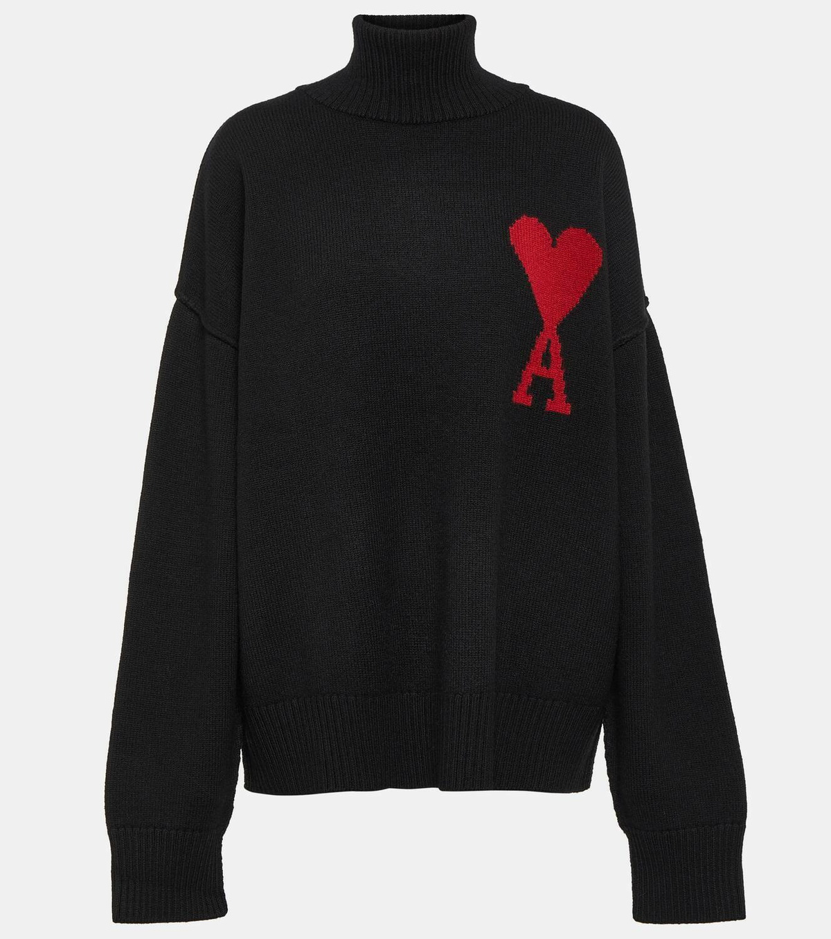 Ami Paris Ami de Cœur wool turtleneck sweater