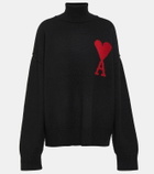 Ami Paris Ami de Cœur wool turtleneck sweater