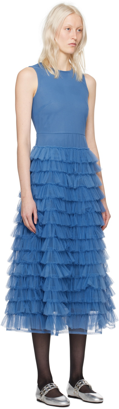 Molly Goddard Blue Teresa Midi Dress