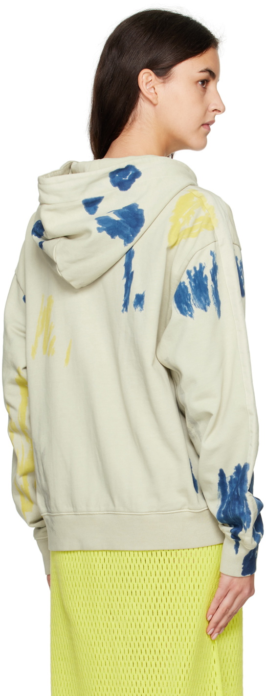 Feng Chen Wang Beige Tie-Dye Hoodie