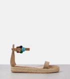 Gianvito Rossi Embellished suede espadrille sandals
