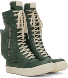 Rick Owens Green Cargobasket Sneakers