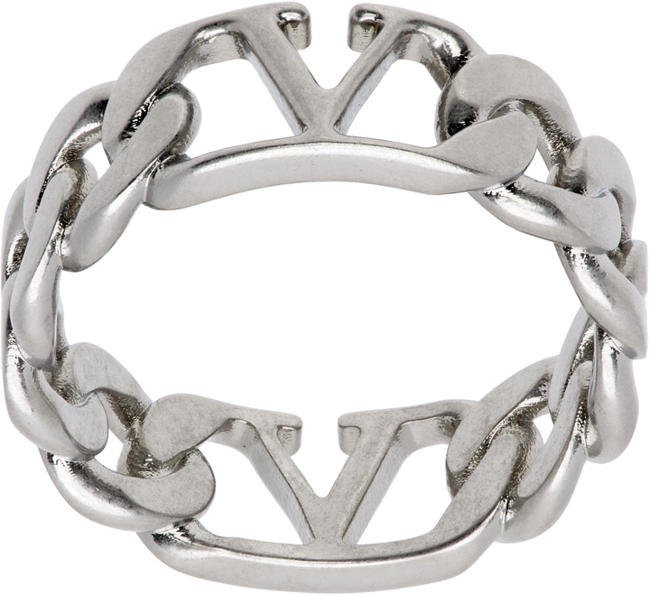 Photo: Valentino Garavani Silver VLogo Signature Ring