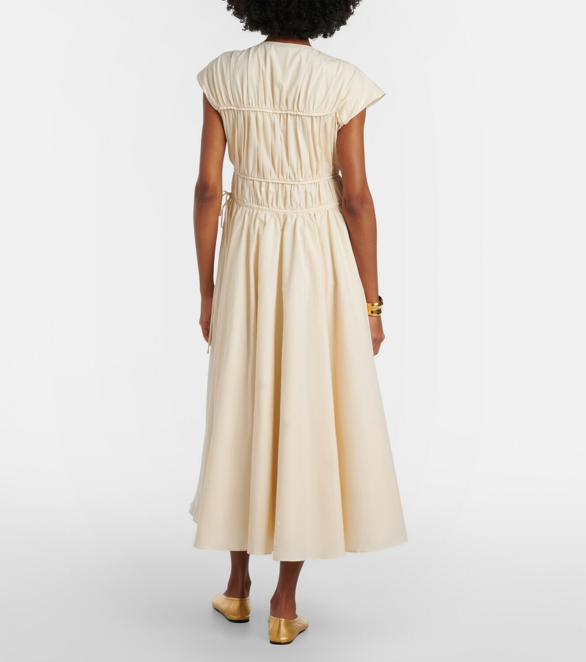 Tove Ceres gathered cotton midi dress