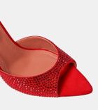 Amina Muaddi Caroline crystal-embellished suede mules