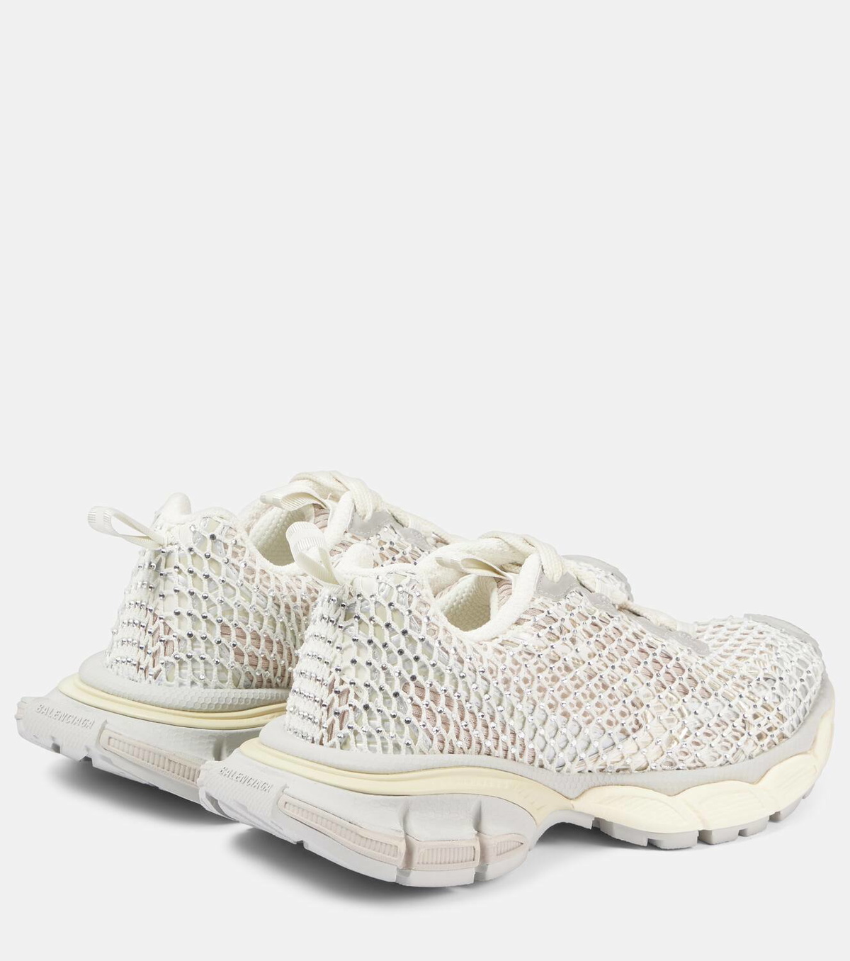 【BALENCIAGA】ベージュ 3XL Fishnet スニーカー Balenciaga 3XL Fishnet embellished sneakers Balenciaga