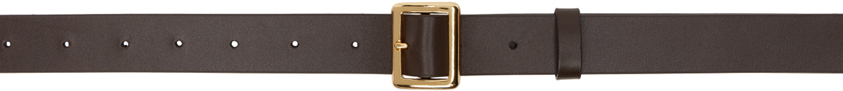 AURALEE Brown Square Buckle Belt