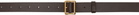 AURALEE Brown Square Buckle Belt