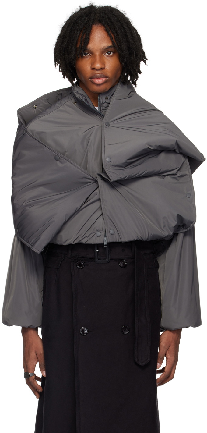 Y/Project グレー Compact パファージャケット Y/Project Gray Snap Off Puffer Jacket Y/Project