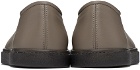 LEMAIRE SSENSE Exclusive Gray Piped Slippers