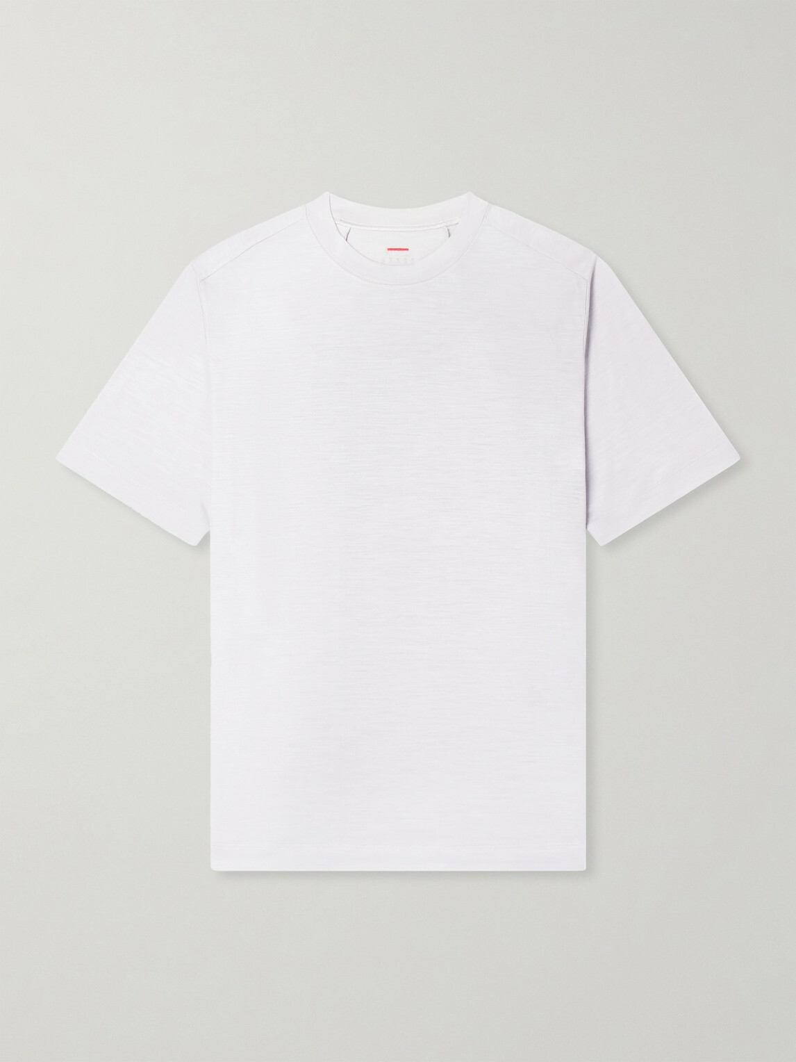 SEASE - Runner Logo-Print Merino Wool T-Shirt - Gray