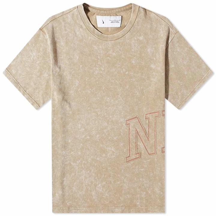 Photo: Nike Men's Fadeaway T-Shirt in Khaki/University Red