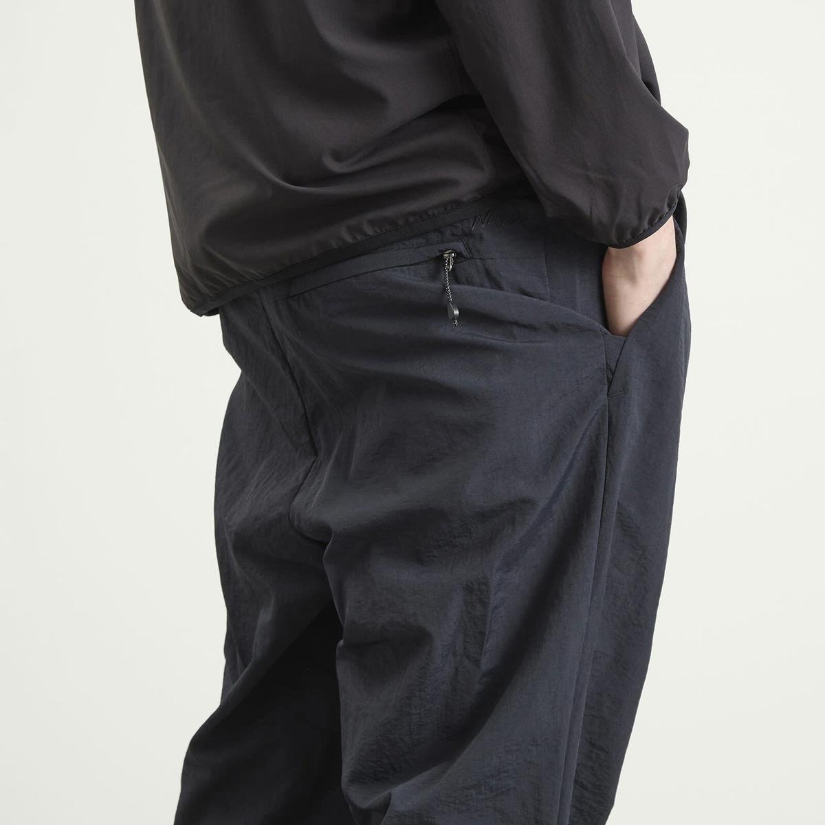 NANGA Men's Nylon Tusser Track Pants in Black