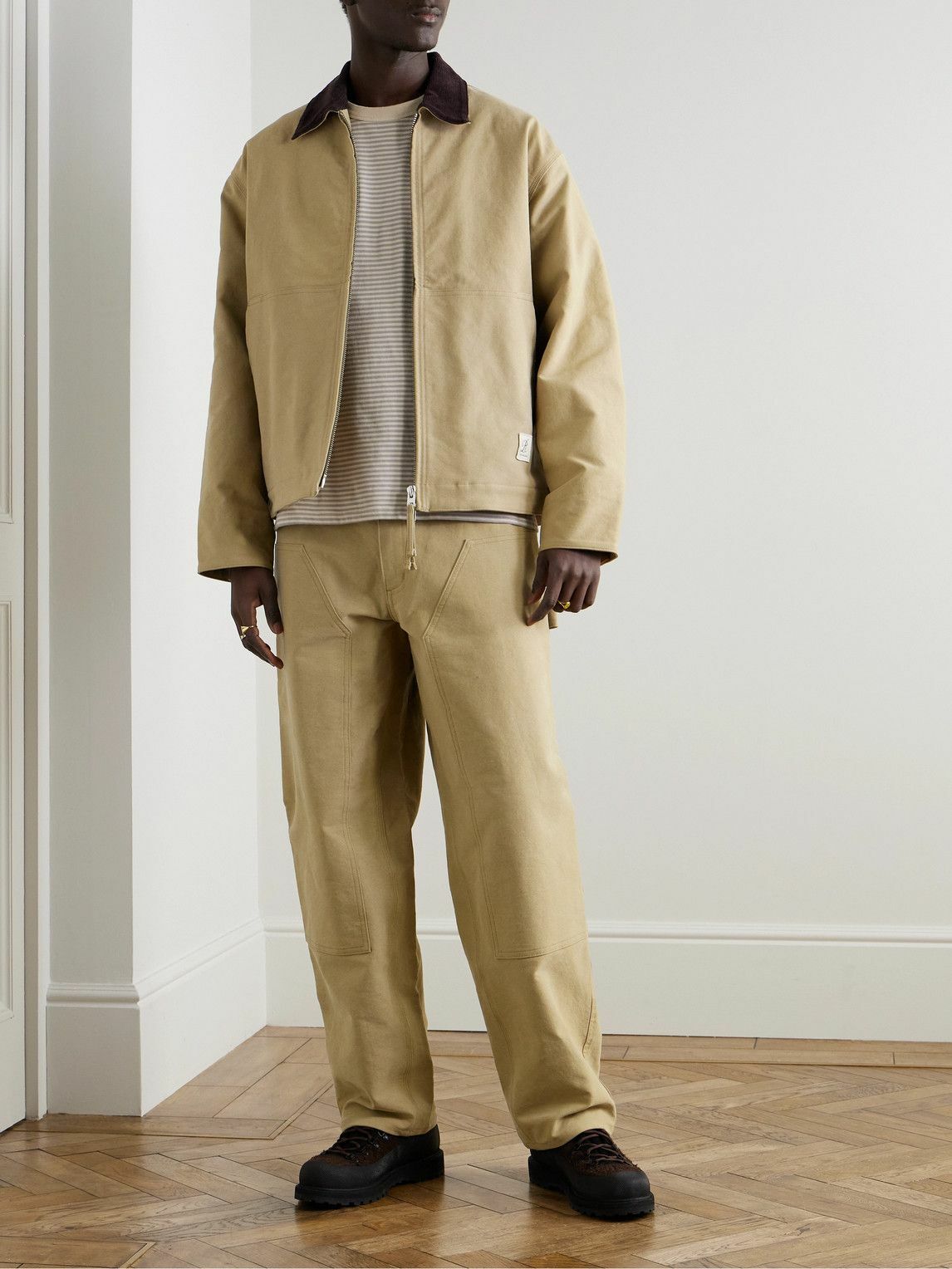 AGOLDE - RSVP Ewing Straight-Leg Cotton-Twill Carpenter Trousers - Neutrals