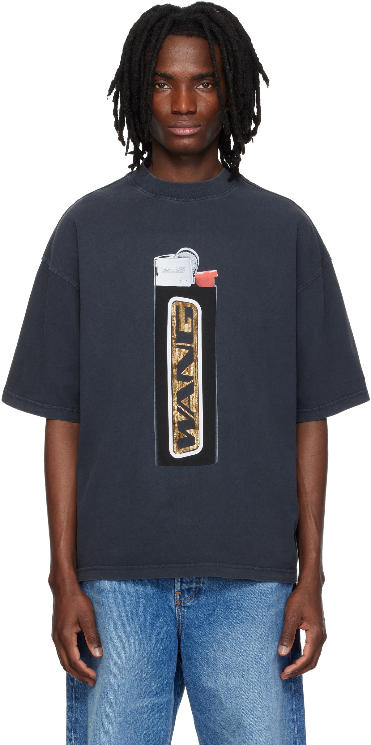Alexander Wang Green Gold Logo T-Shirt Alexander Wang