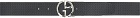 Giorgio Armani Black Logo Reversible Belt