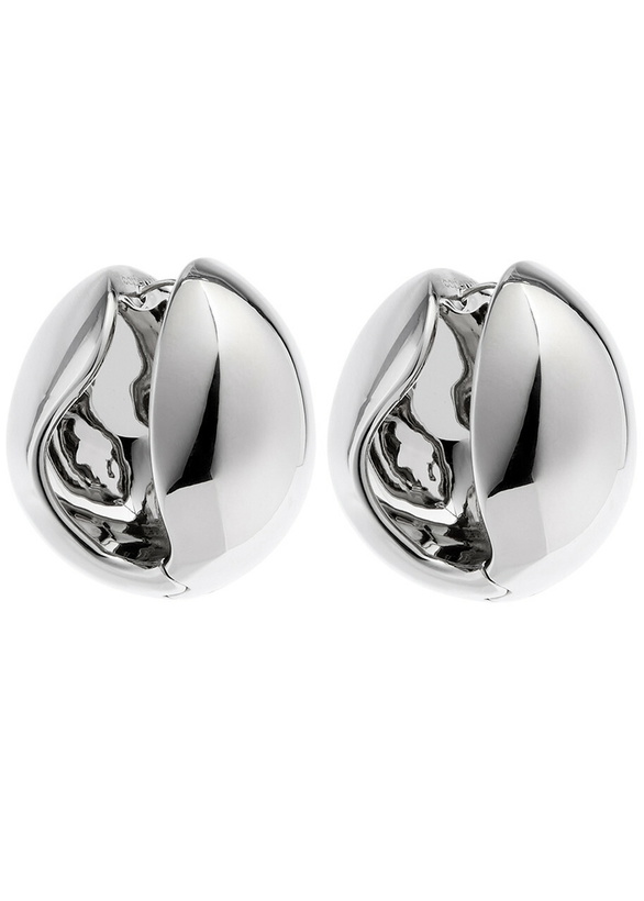 Photo: Coperni XL Logo Hoop Earrings - Silver - One Size