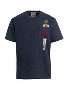 MC2 Saint Barth Man Linen Jersey T-shirt Ecstasea With Printed And Embroidered Pocket