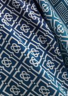 Casablanca Logo-monogrammed Dégradé Silk Trousers Blue
