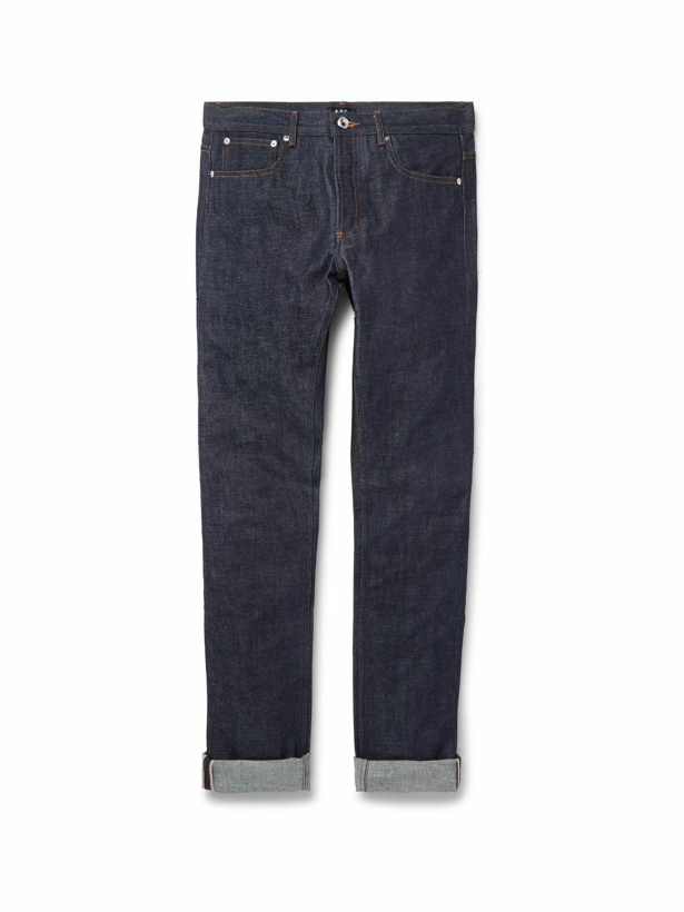 Photo: A.P.C. - Petit Standard Slim-Fit Dry Selvedge Denim Jeans - Blue