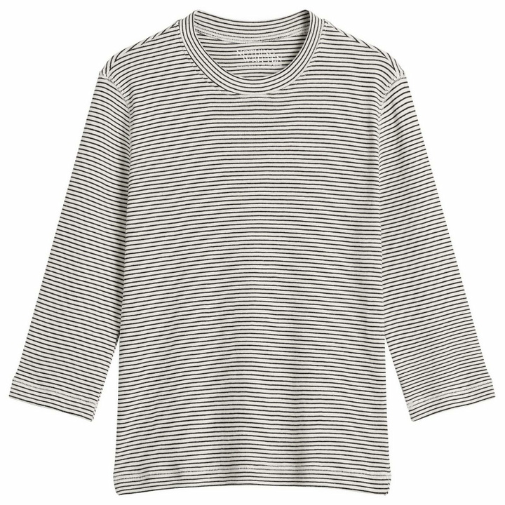Photo: Nothing Written Women's Striped Cotton T-Shirt in Black