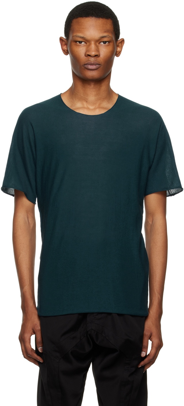 Label Under Construction Green Parabolic Zip Seam T-Shirt