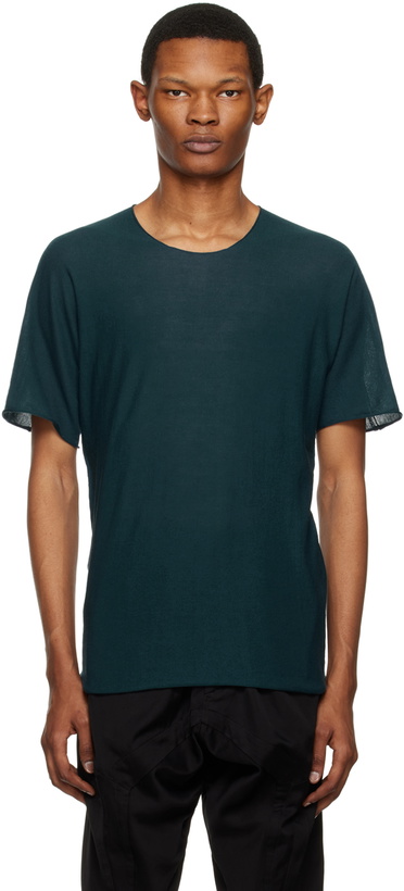 Photo: Label Under Construction Green Parabolic Zip Seam T-Shirt